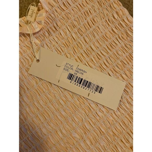 Petersyn Cherish Striped Midi Beach Melon Dress Size XS - Picture 6 of 9